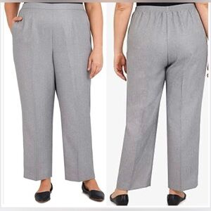 Alfred Dunner Lady Like, Classic Fit, Comfort Waist Proportioned Short, Gray 24W